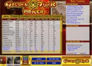 Golden Tiger poker lobby